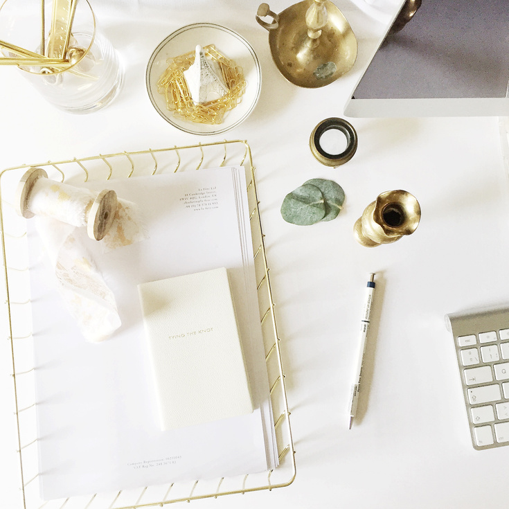 Girl Boss/Event Planner Desk & Kitchen Flat Lay
